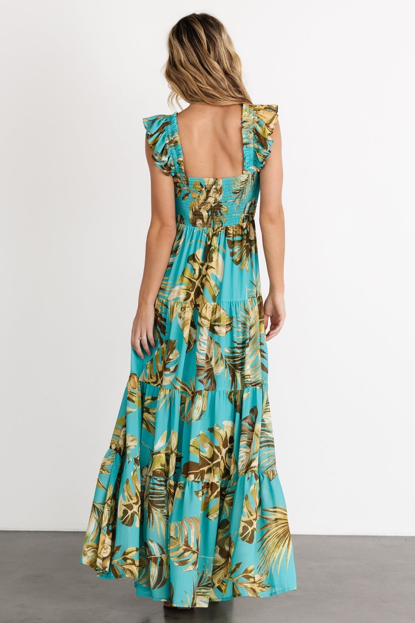 Encinitas Maxi Dress | Caribbean Blue Print - Baltic Born