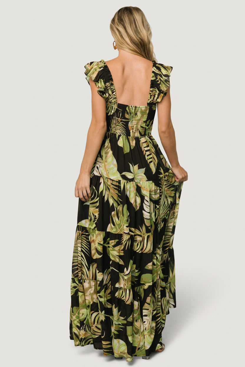 chinese dress ladies Tropical Temptress | Halter Maxi Dress main image 1