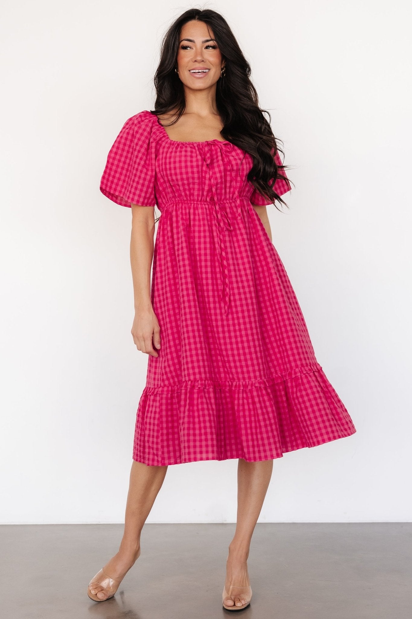 Erica Dress | Pink Gingham Print - Baltic Born