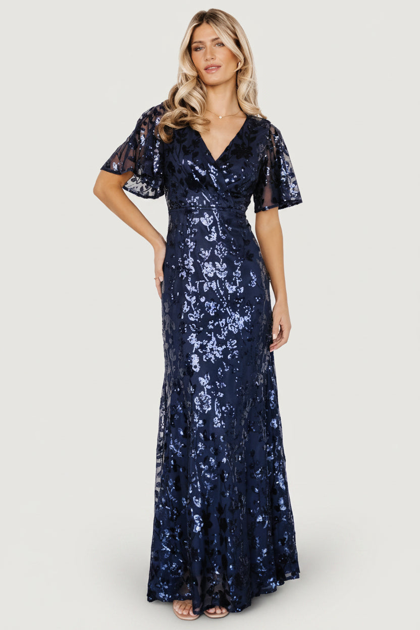 Baltic Born Womens Esme Sequin Dress | Navy | Size: XS Baltic Born Womens Esme Sequin Dress | Navy | Size: XS