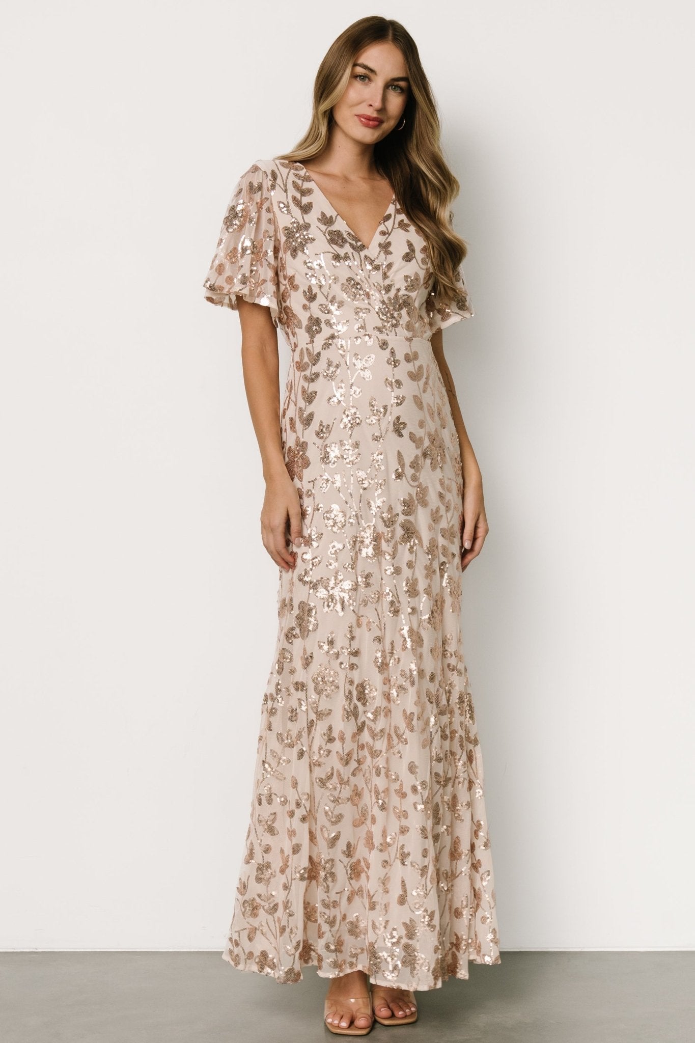 Esme Sequin Dress | Rose Gold - Baltic Born