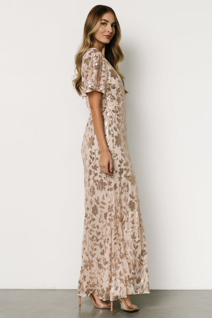 Esme Sequin Dress | Rose Gold - Baltic Born