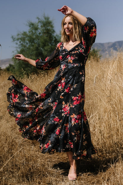 Estefania Maxi Dress | Black Floral - Baltic Born