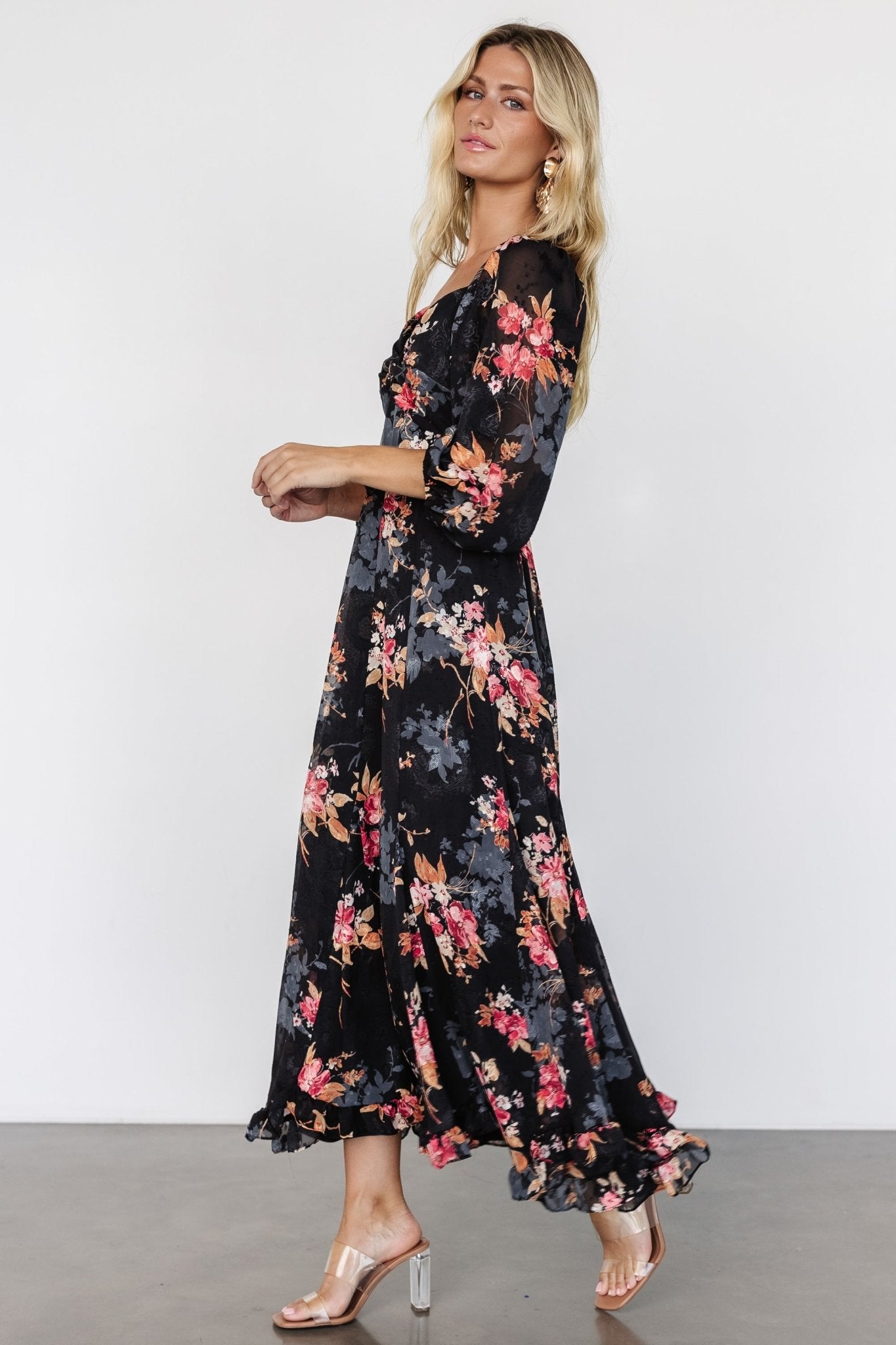 Estefania Maxi Dress | Black Floral - Baltic Born