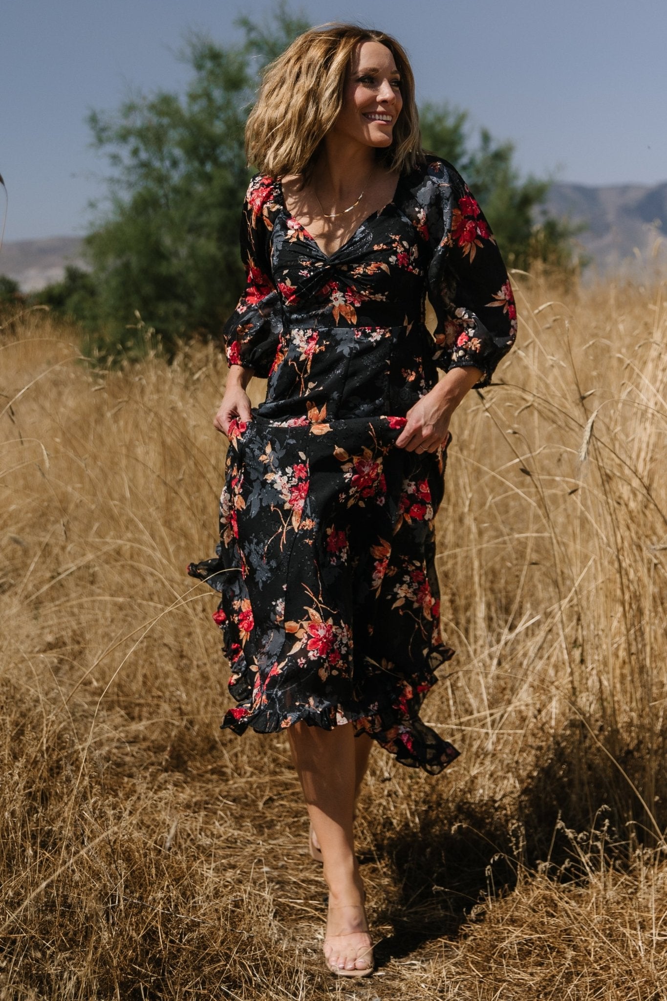 Estefania Maxi Dress | Black Floral - Baltic Born