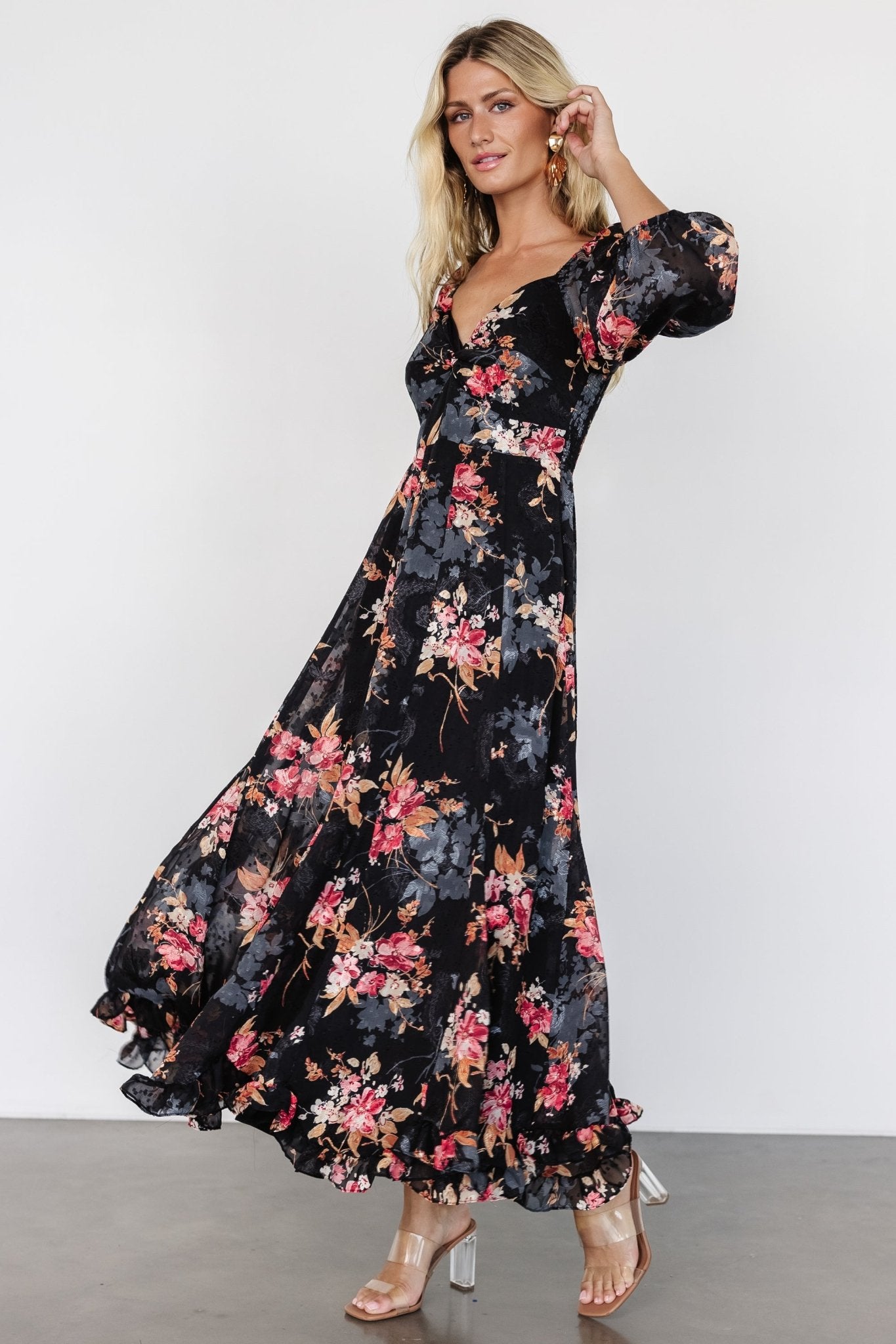 Estefania Maxi Dress | Black Floral - Baltic Born