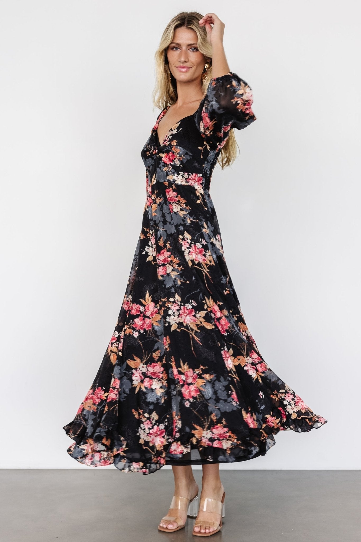 Estefania Maxi Dress | Black Floral - Baltic Born