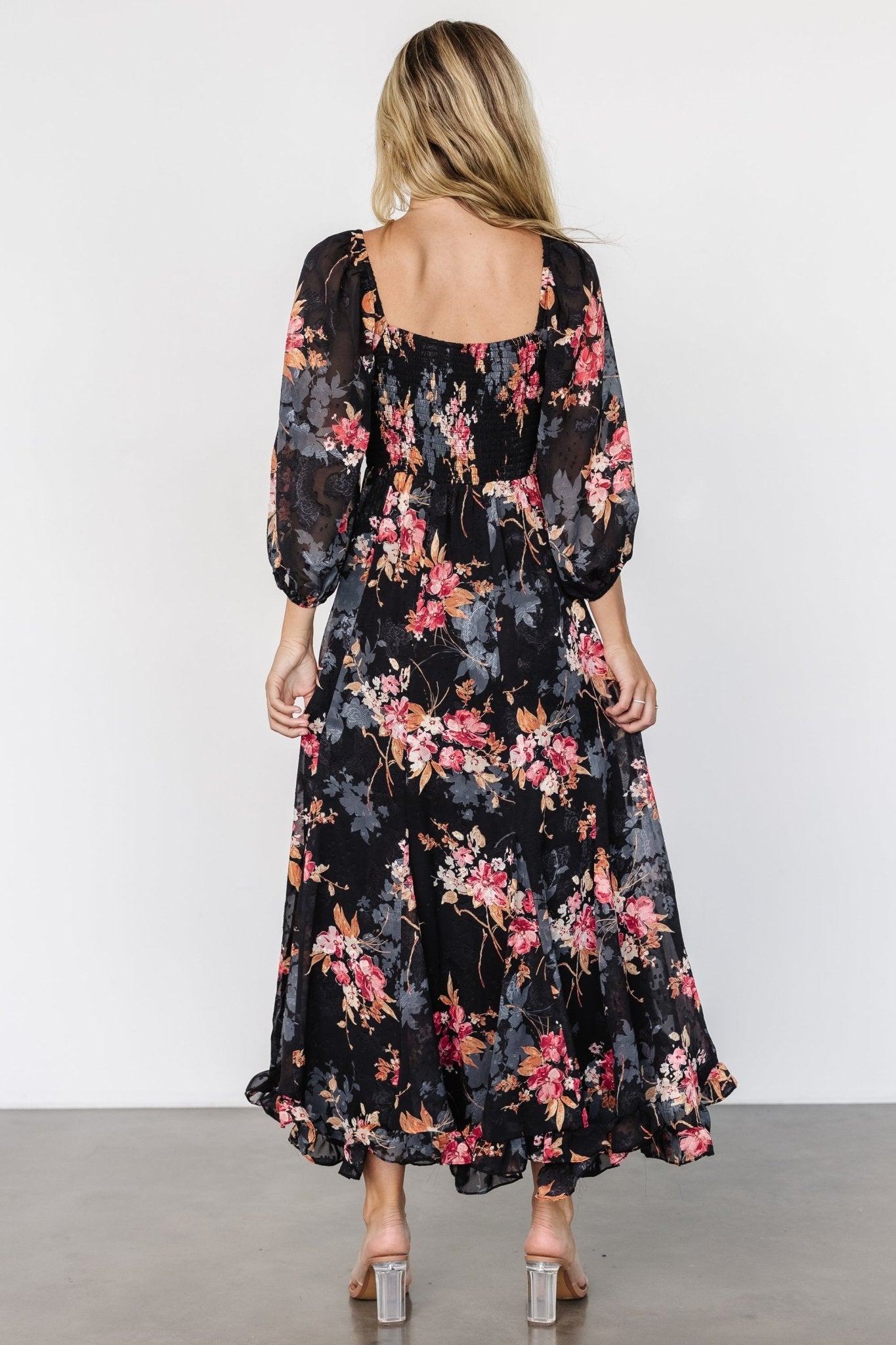 Estefania Maxi Dress | Black Floral - Baltic Born