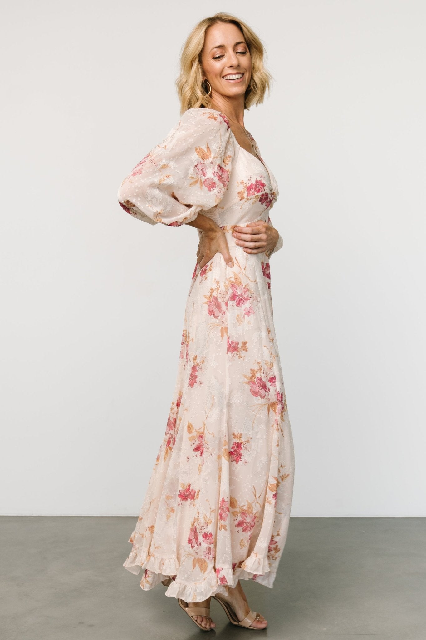 Estefania Maxi Dress | Blush + Pink Floral - Baltic Born