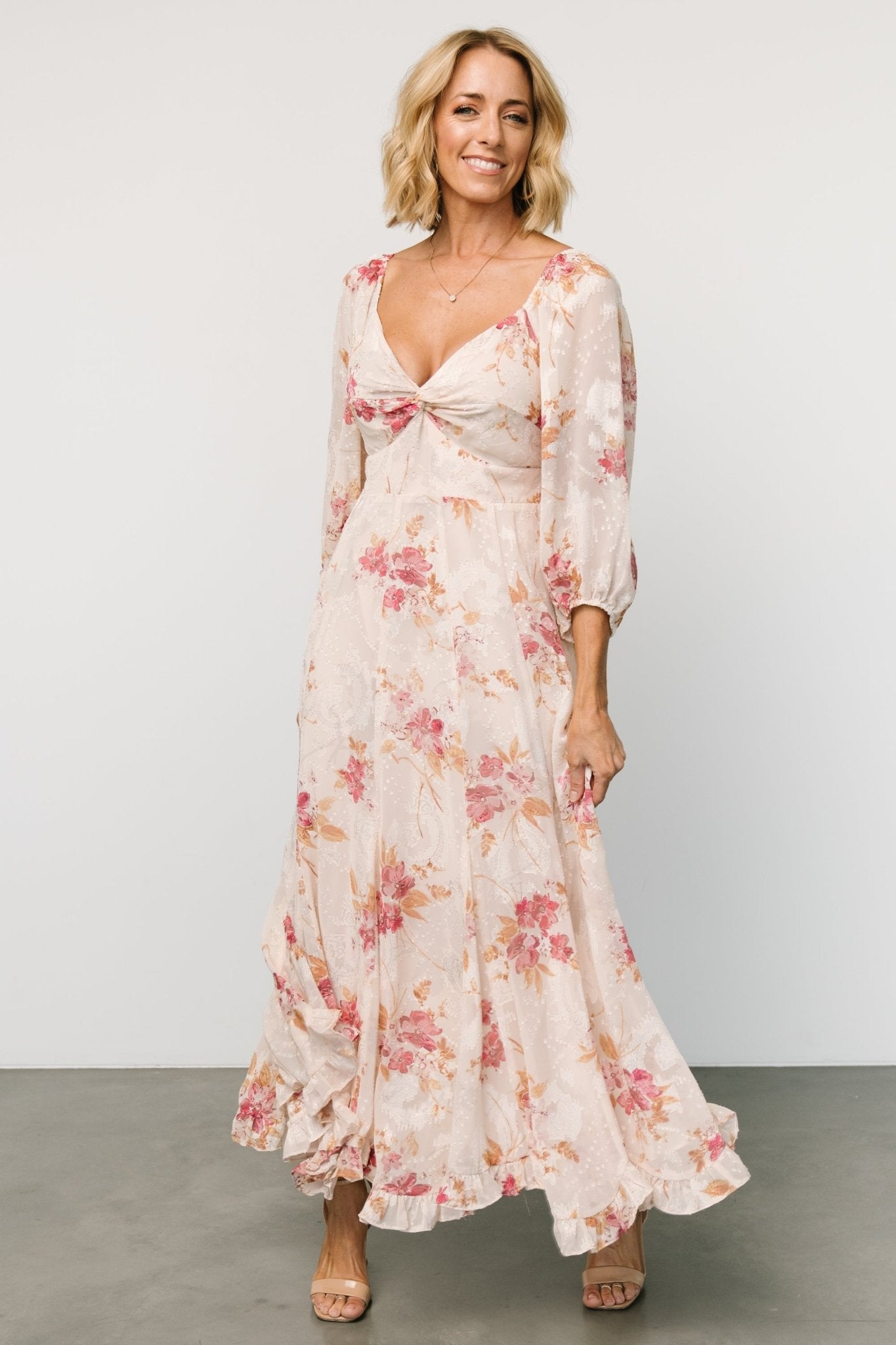 Estefania Maxi Dress | Blush + Pink Floral - Baltic Born