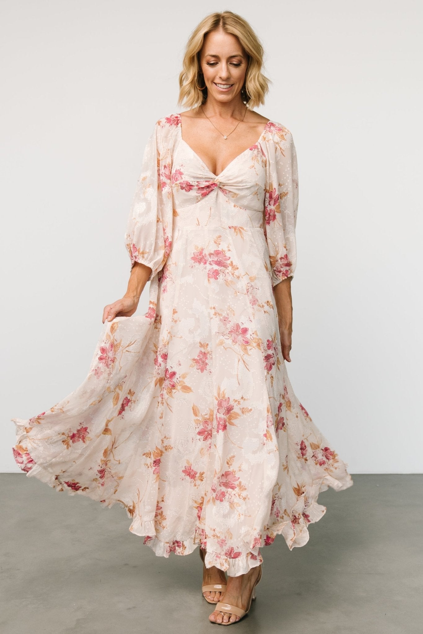 Estefania Maxi Dress | Blush + Pink Floral - Baltic Born