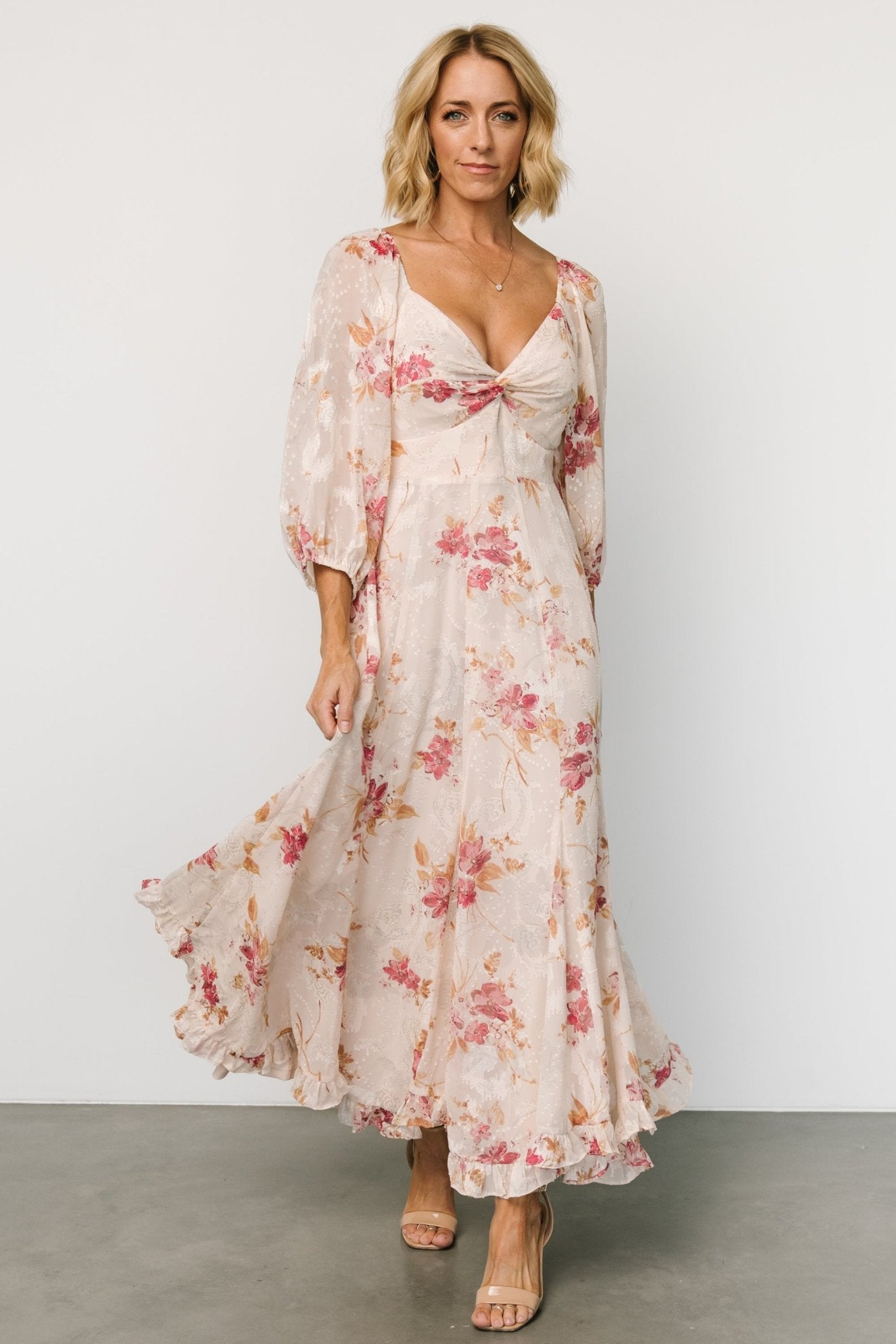 Estefania Maxi Dress | Blush + Pink Floral - Baltic Born