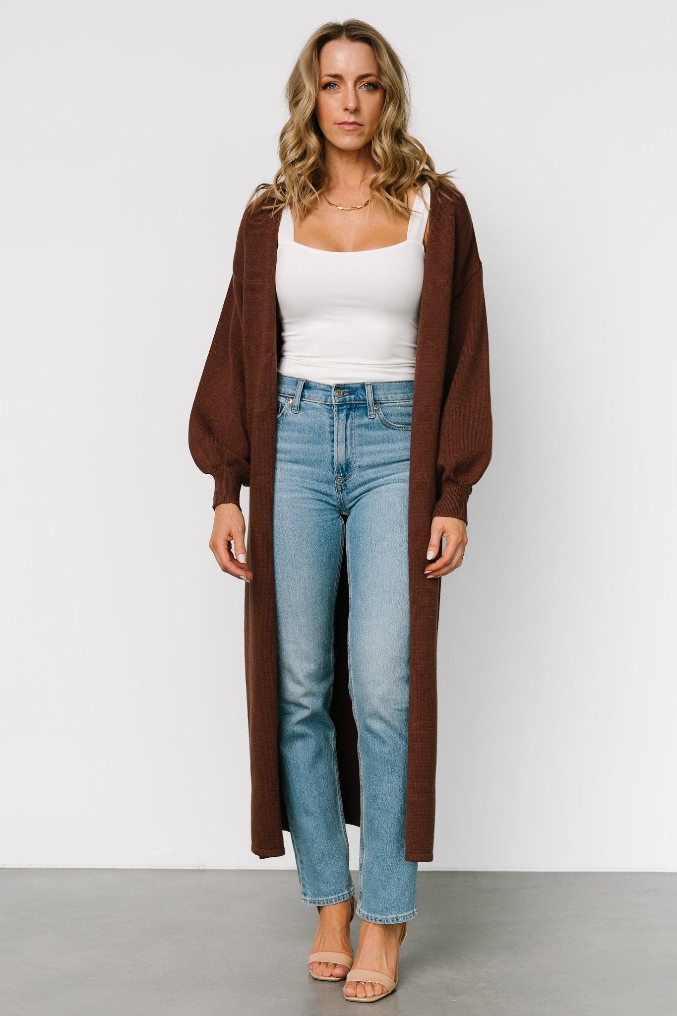 Ethel Long Cardigan | Dark Brown - Baltic Born