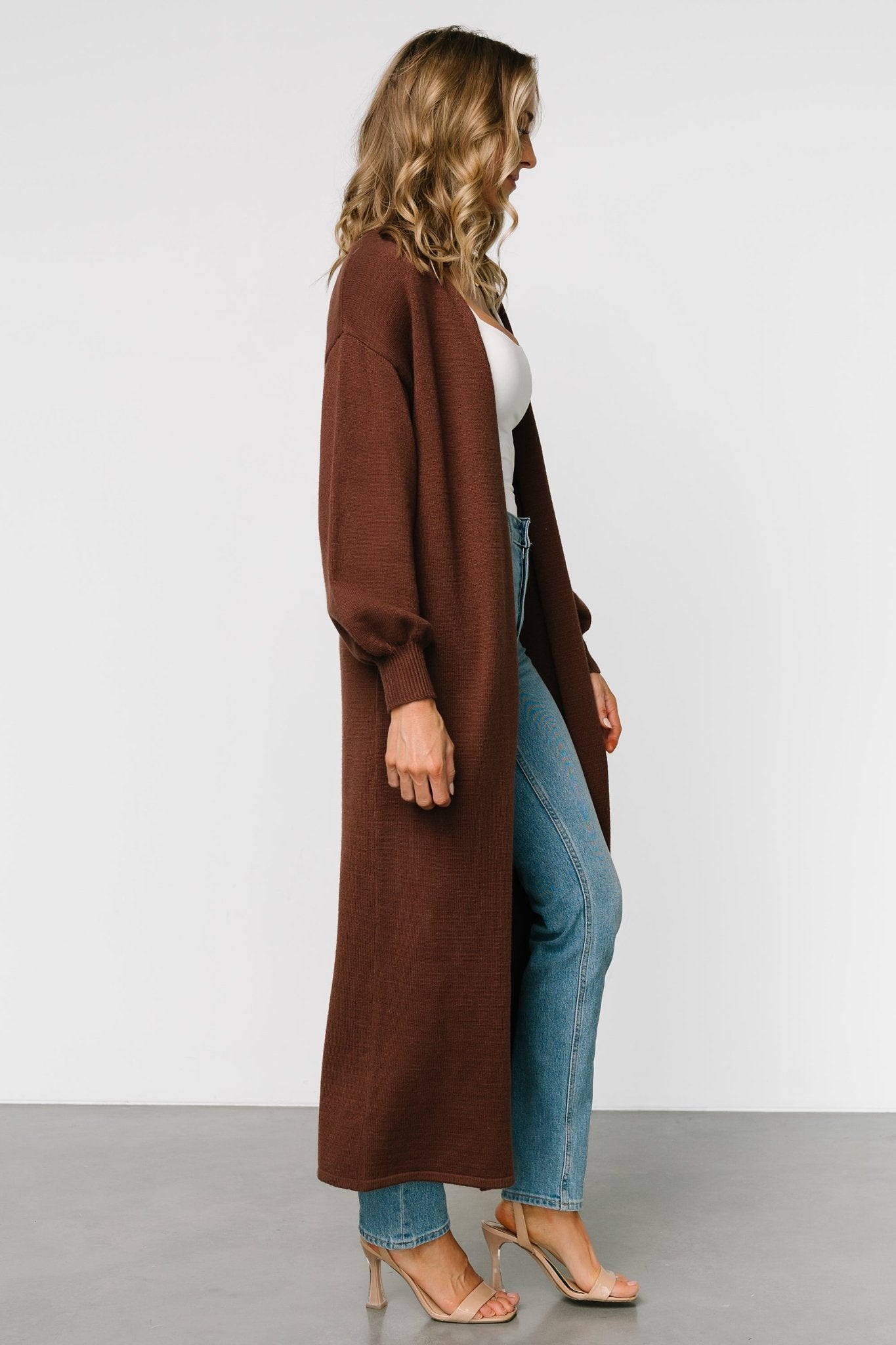 Ethel Long Cardigan | Dark Brown - Baltic Born