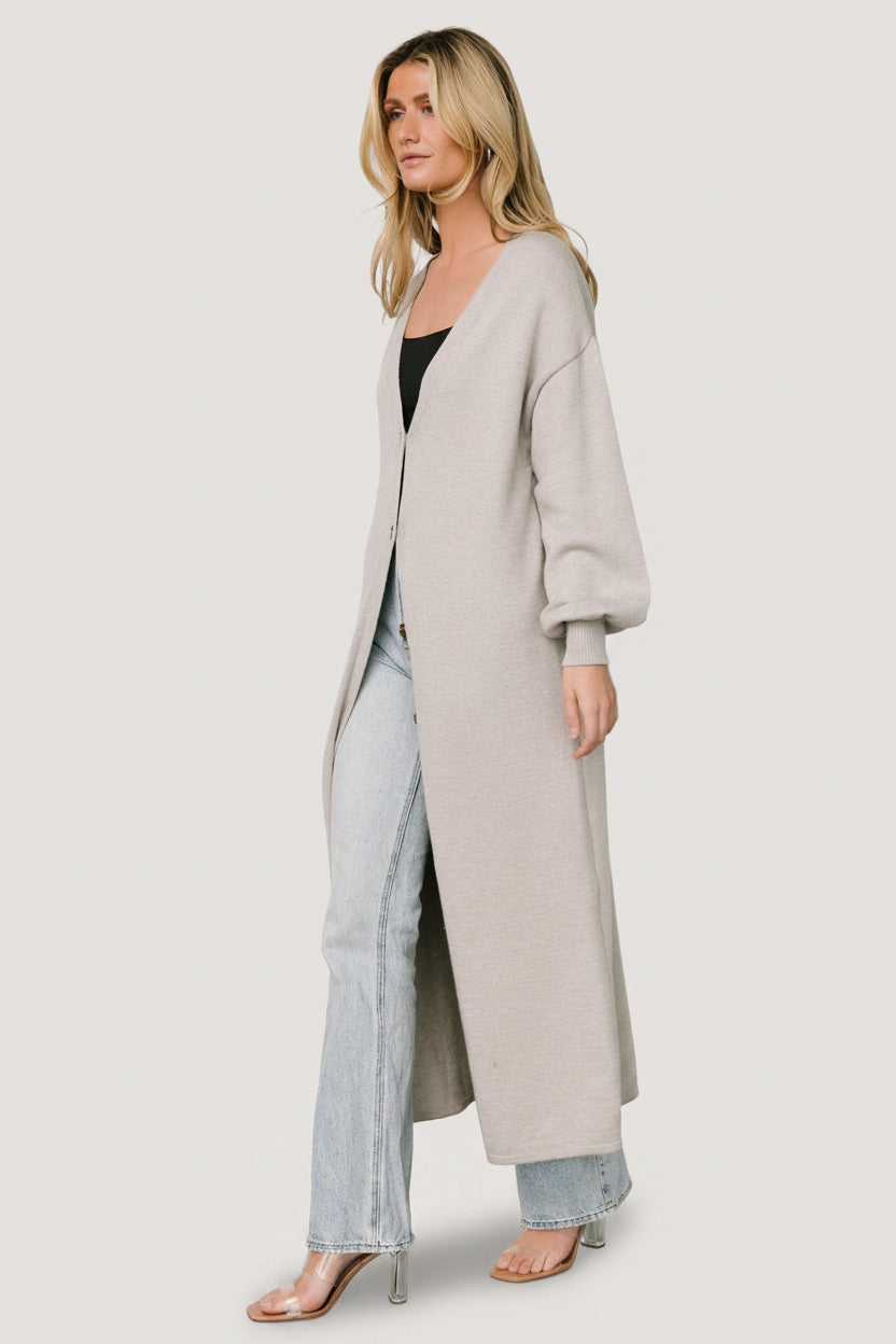 Ethel Long Cardigan | Gray