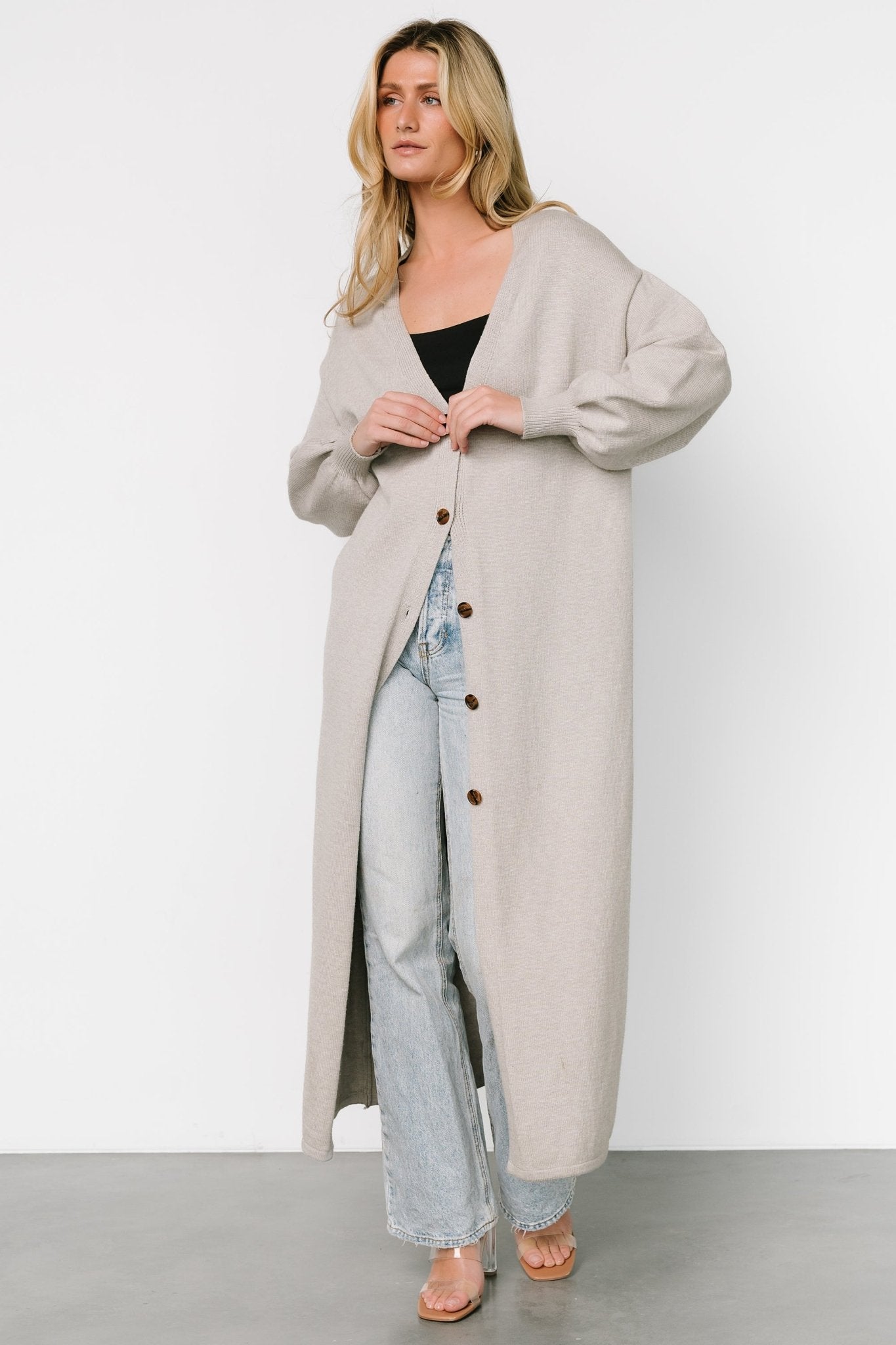 Ethel Long Cardigan | Gray - Baltic Born