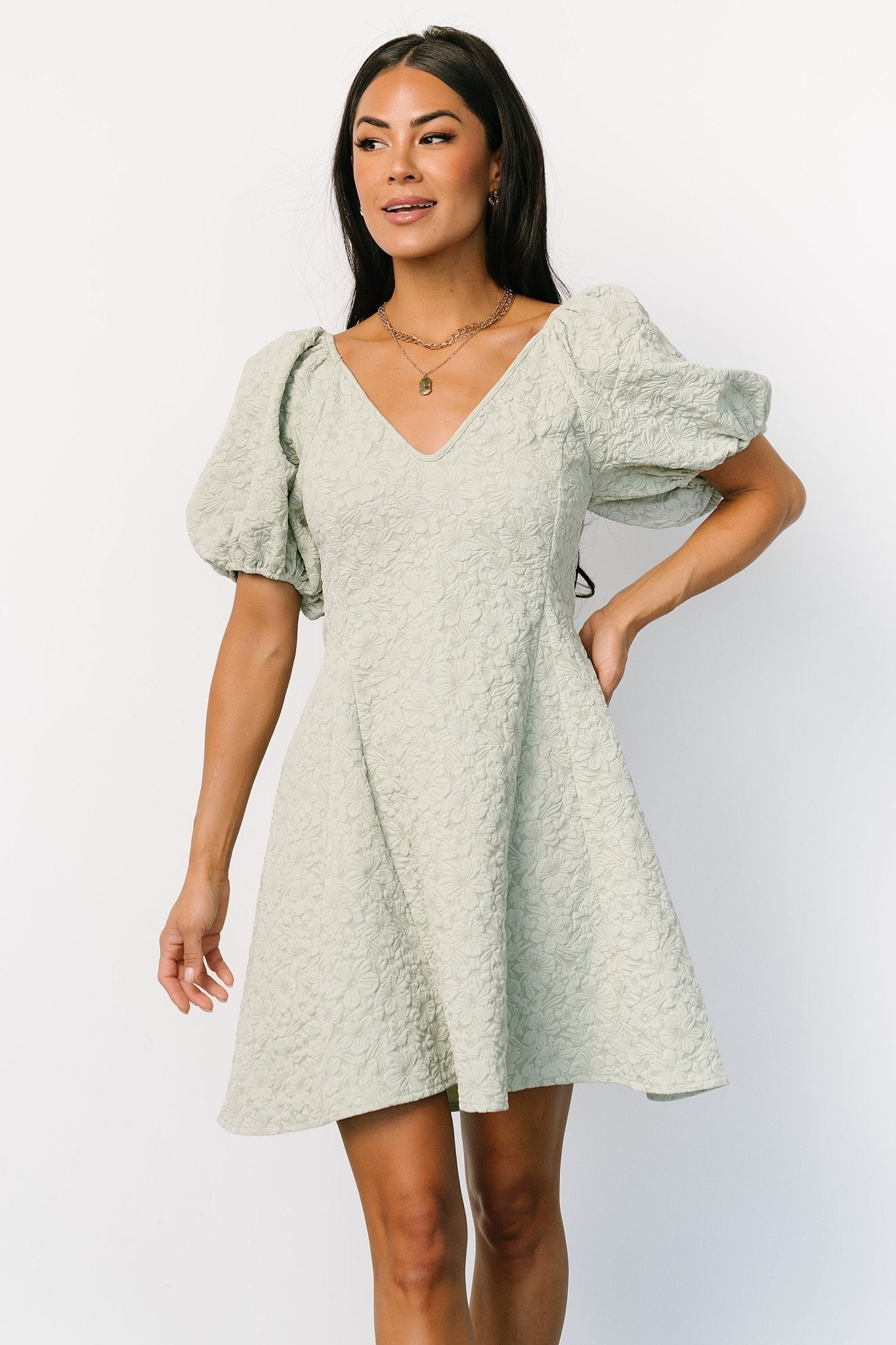 Eulalie Mini Dress | Sage - Baltic Born