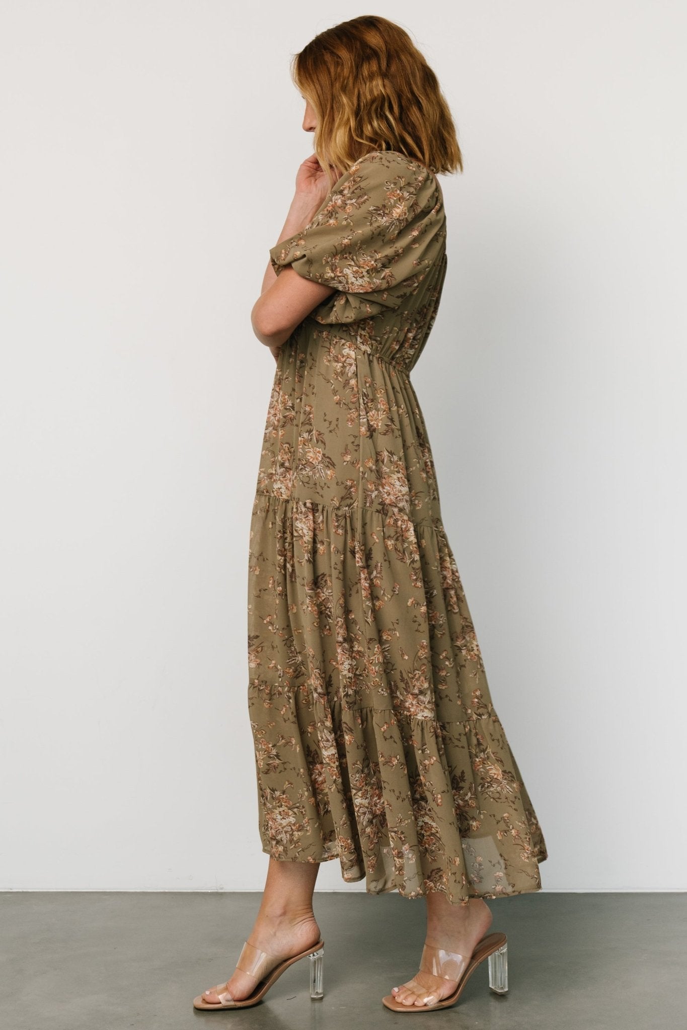 Evelette Dress | Olive Floral - Baltic Born