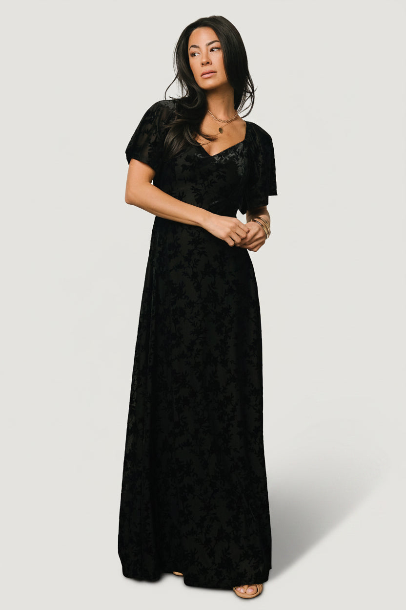 Evening Gown Black Velvet Maxi Dress Uk Black Velvet Evening Dress, Long Formal  Dress From Plush,