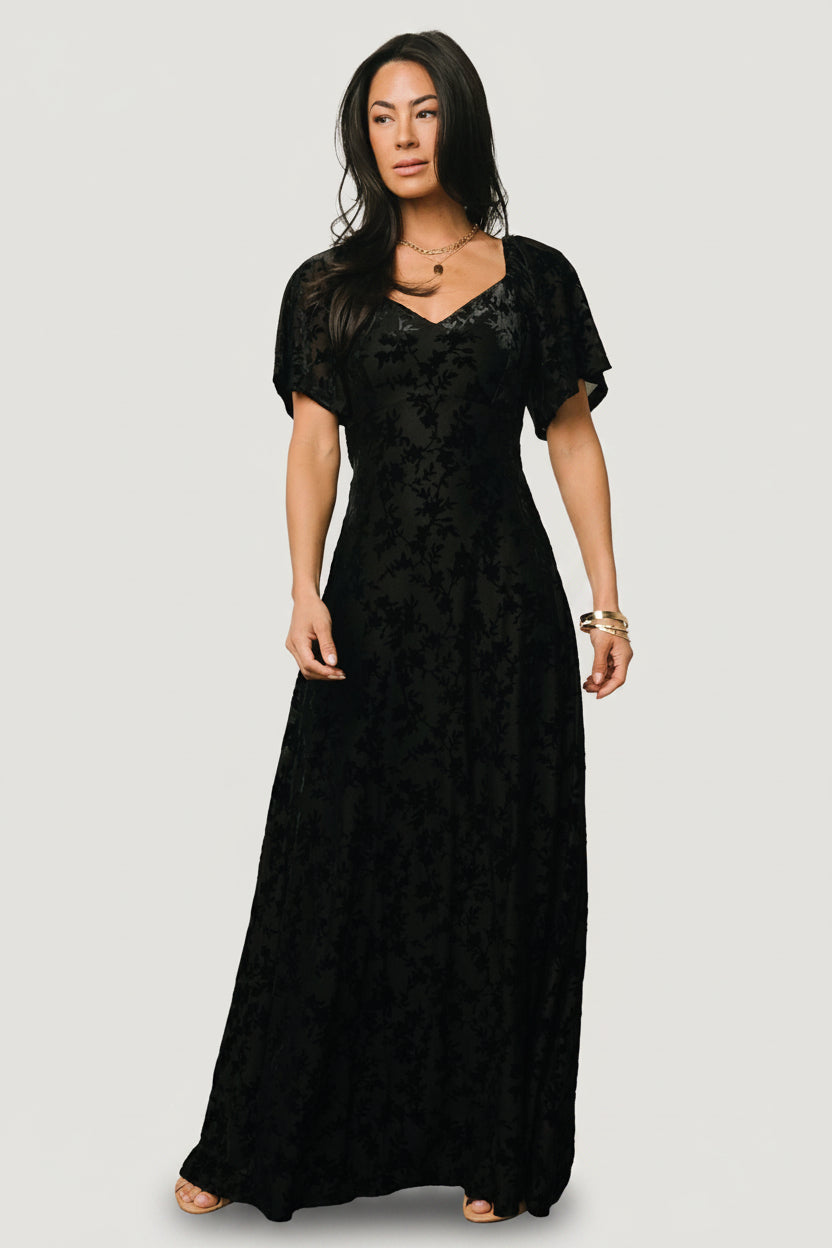 Baltic Born Womens Everley Velvet Maxi Dress | Black | Size: Small Baltic Born Womens Everley Velvet Maxi Dress | Black | Size: Small