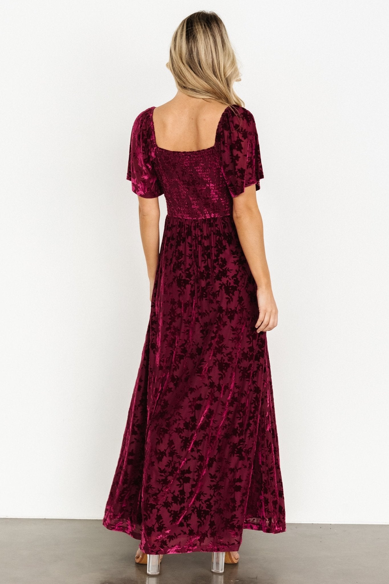 Everley Velvet Maxi Dress | Mulberry - Baltic Born