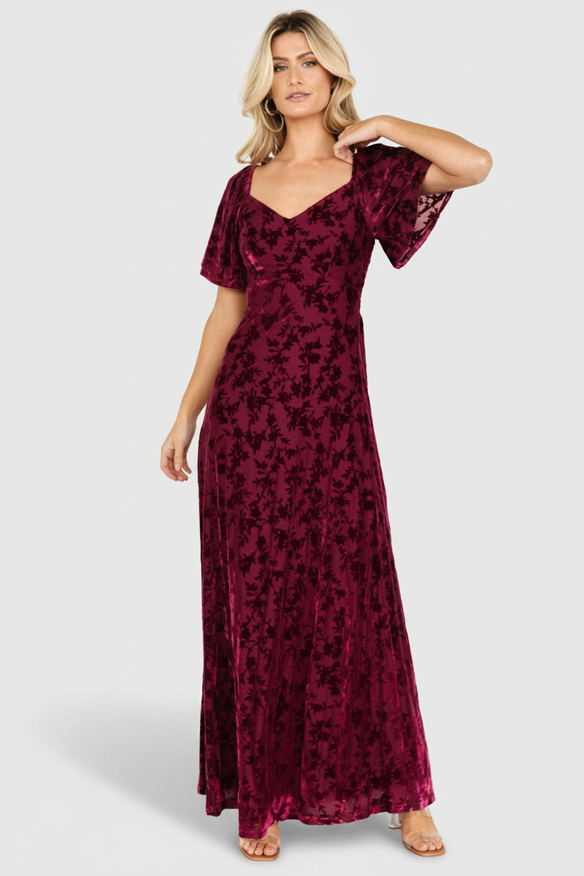 Everley Velvet Maxi Dress | Mulberry