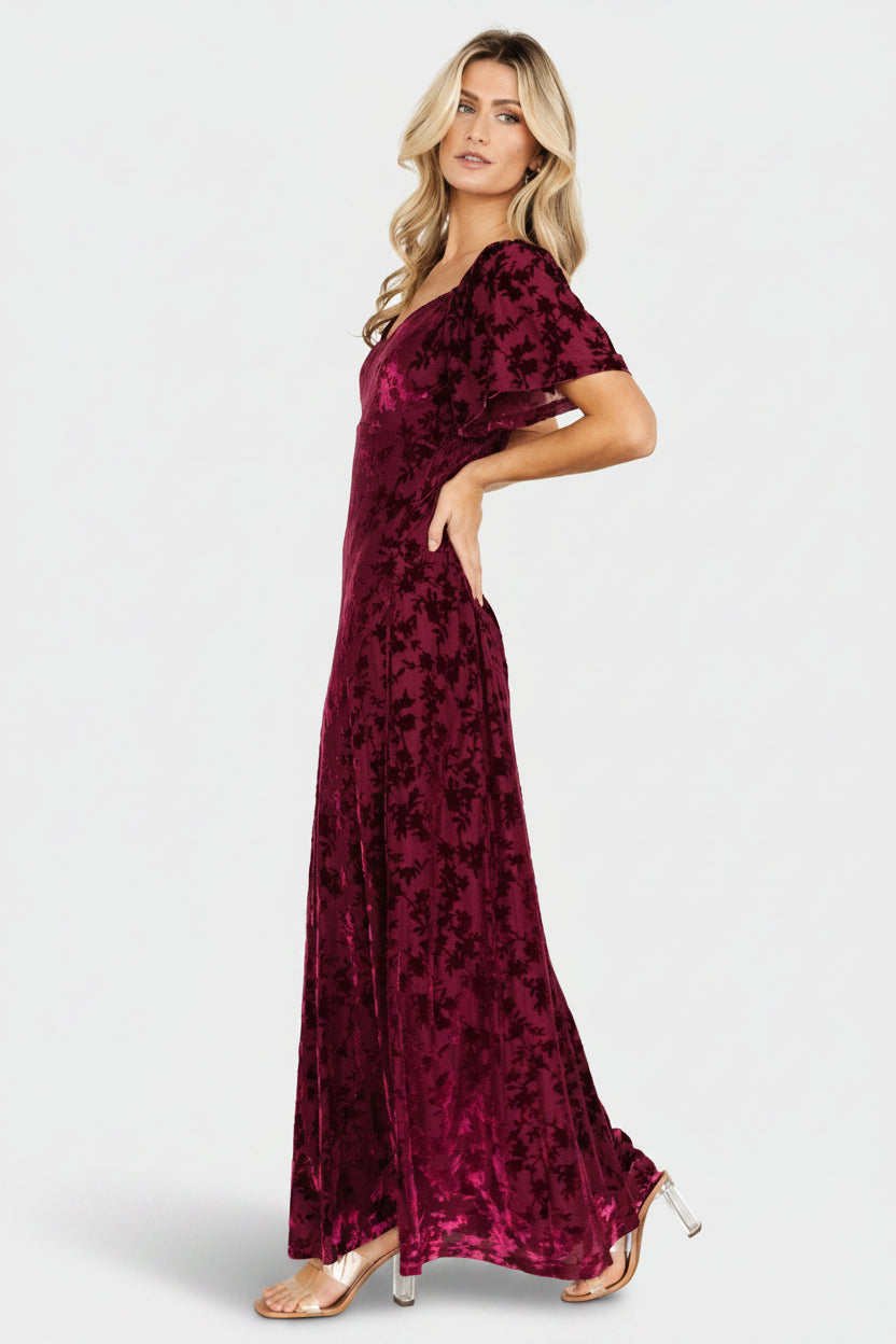 Everley Velvet Maxi Dress | Mulberry