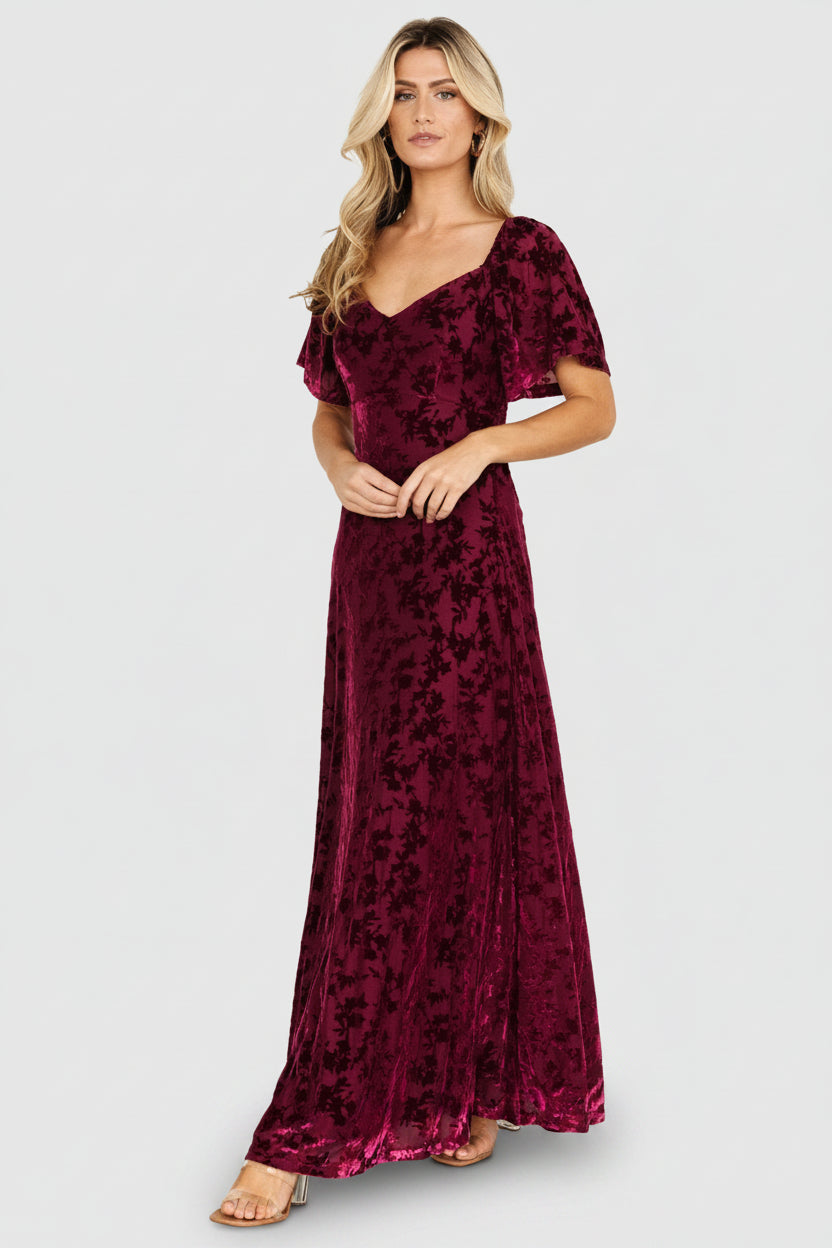 Everley Velvet Maxi Dress | Mulberry
