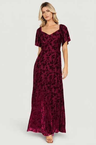 Everley Velvet Maxi Dress | Mulberry Everley Velvet Maxi Dress | Mulberry