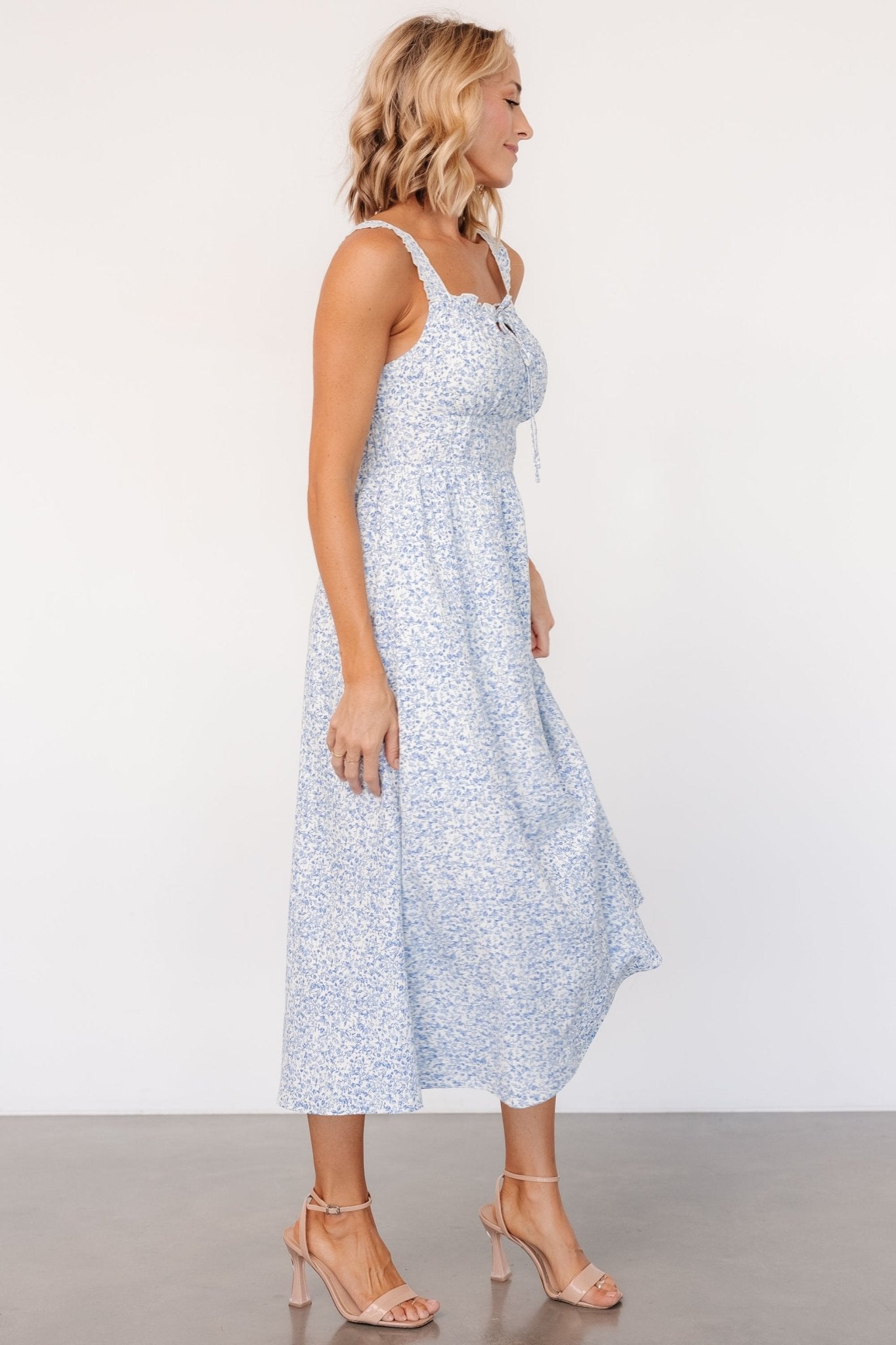 Evonne Midi Dress | Blue Floral - Baltic Born