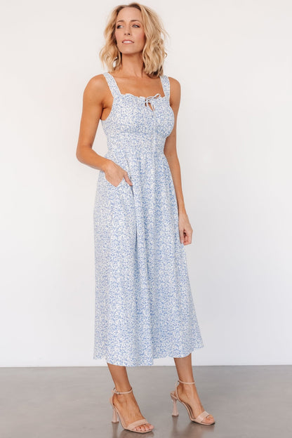 Evonne Midi Dress | Blue Floral - Baltic Born