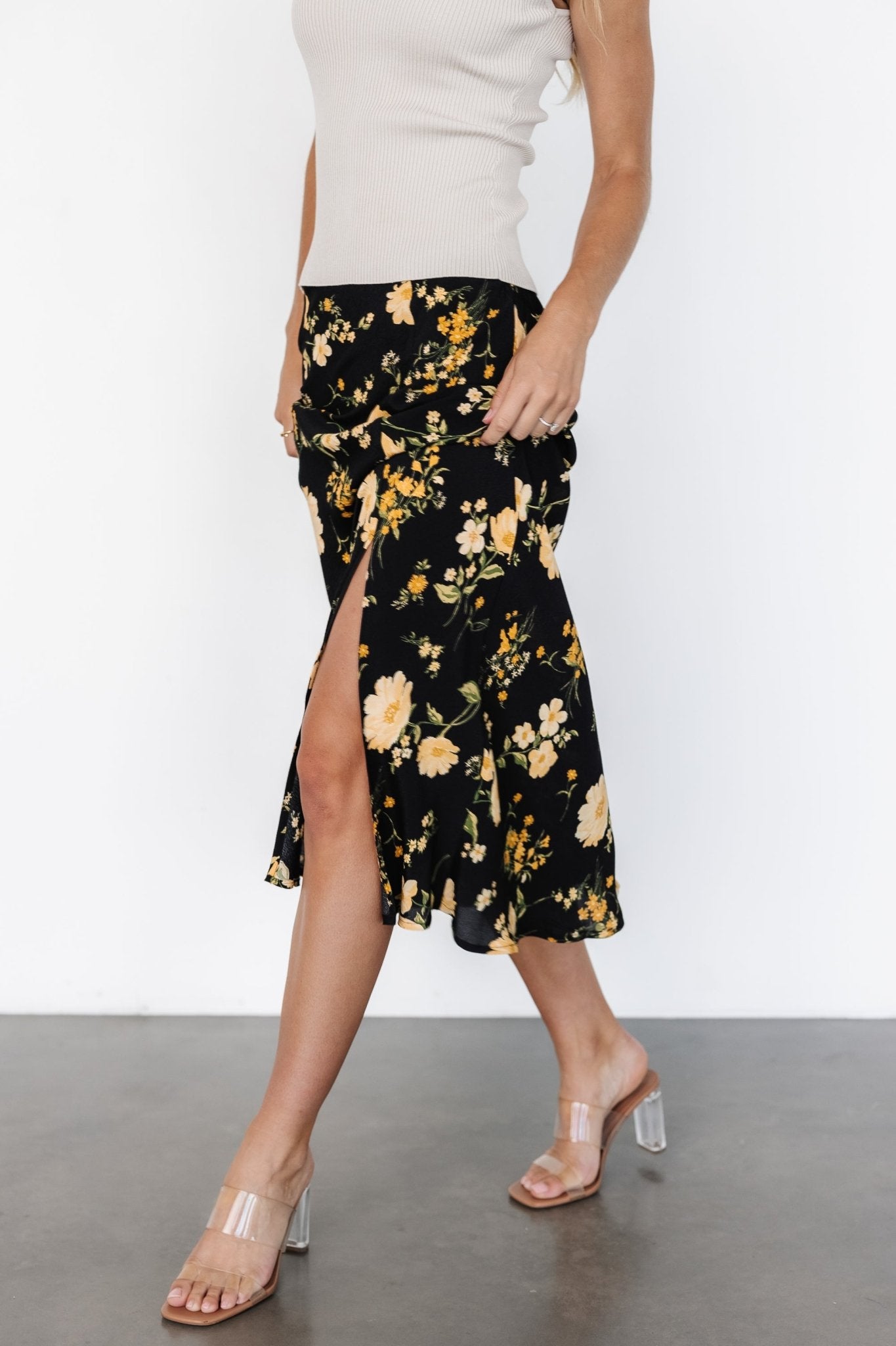 Fairchild Skirt | Black Floral - Baltic Born