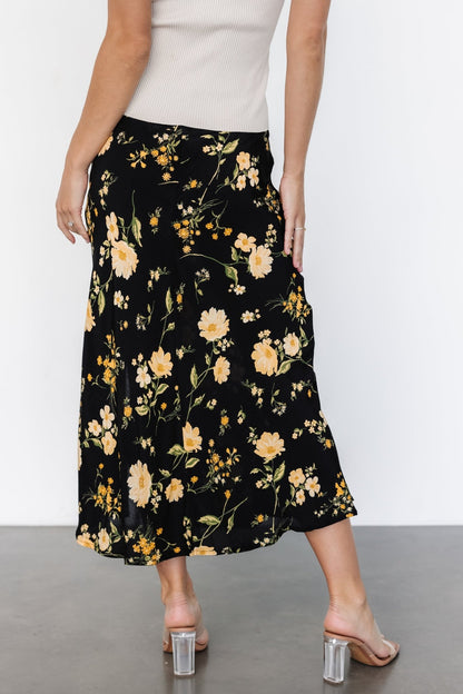 Fairchild Skirt | Black Floral - Baltic Born