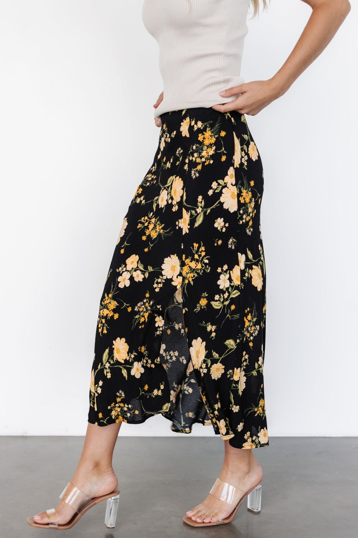 Fairchild Skirt | Black Floral - Baltic Born