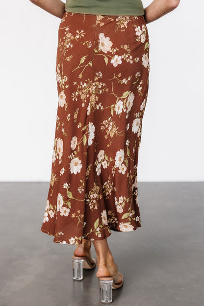 Fairchild Skirt | Brown Floral - Baltic Born