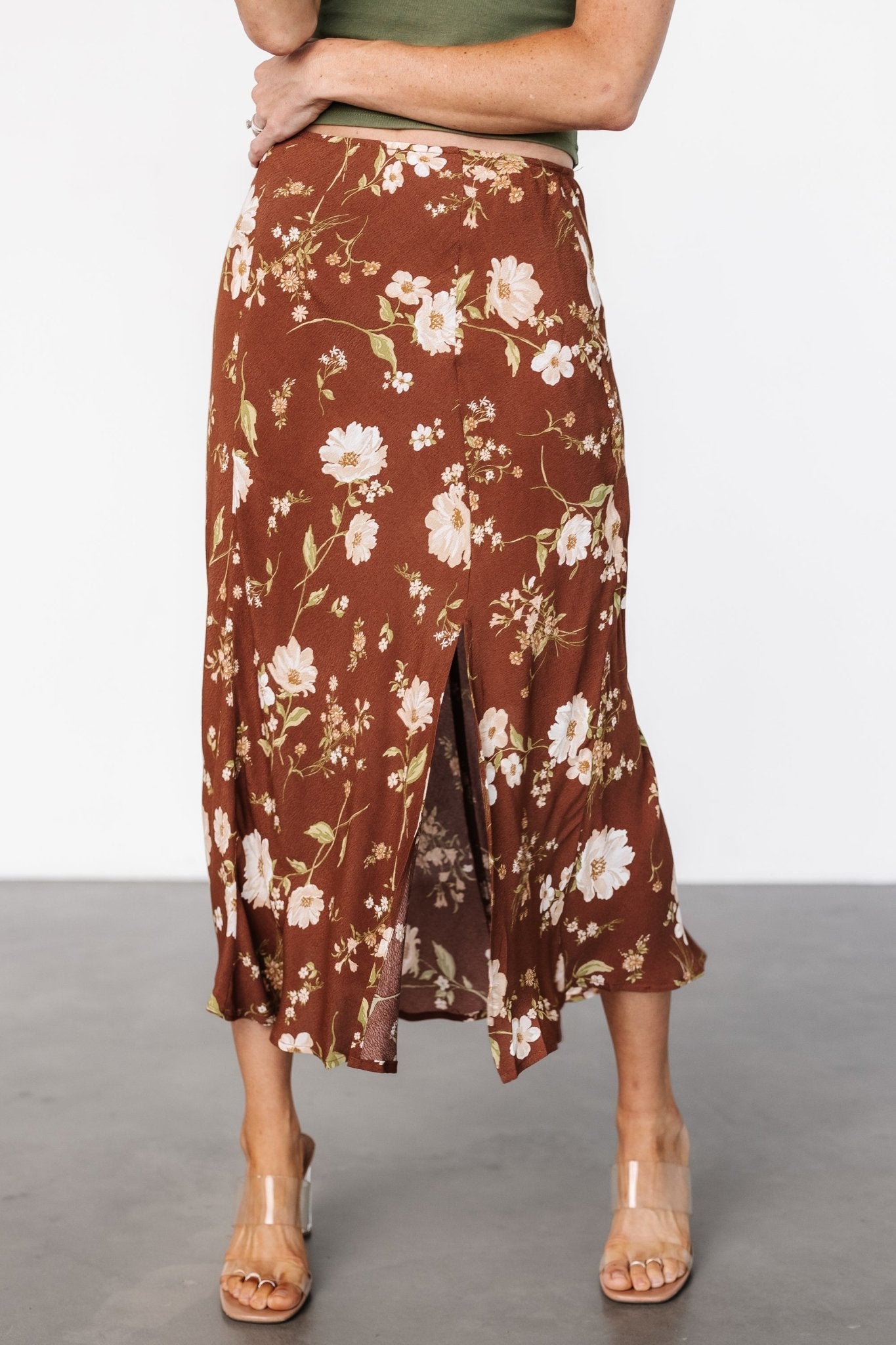 Fairchild Skirt | Brown Floral - Baltic Born