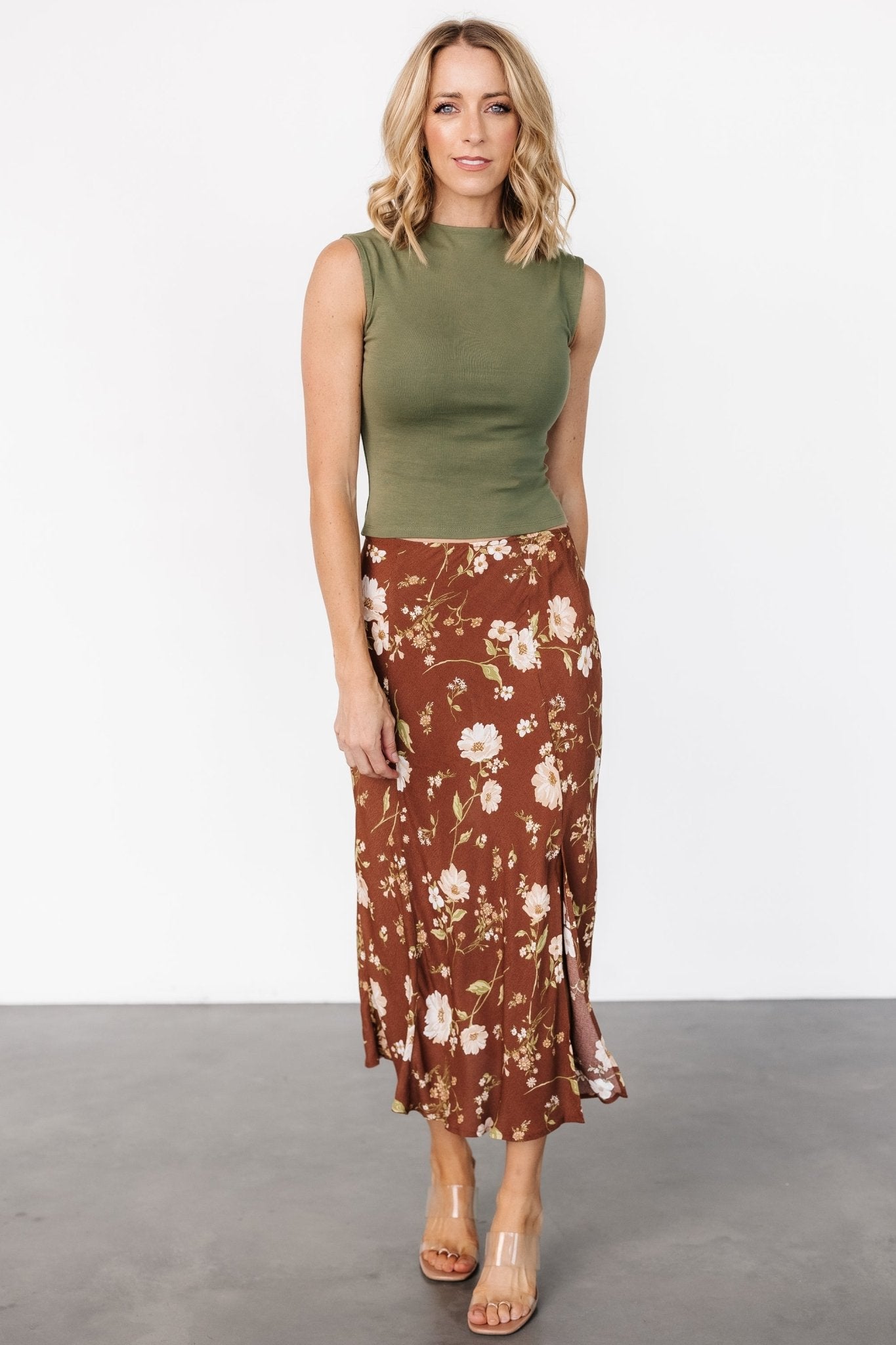 Fairchild Skirt | Brown Floral - Baltic Born