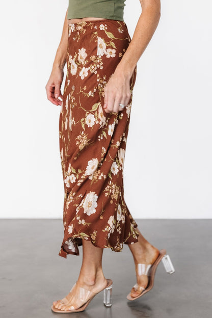 Fairchild Skirt | Brown Floral - Baltic Born