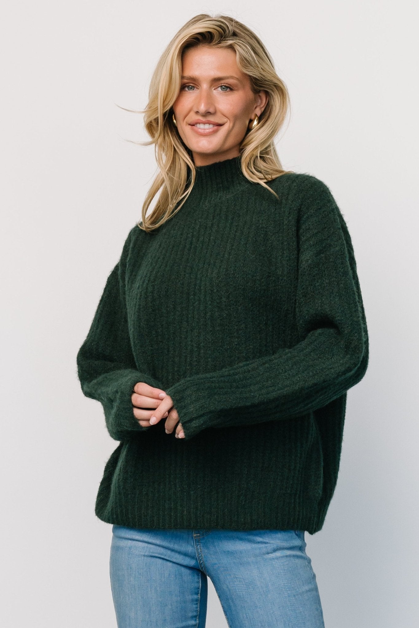 Fallon Sweater | Dark Green - Baltic Born