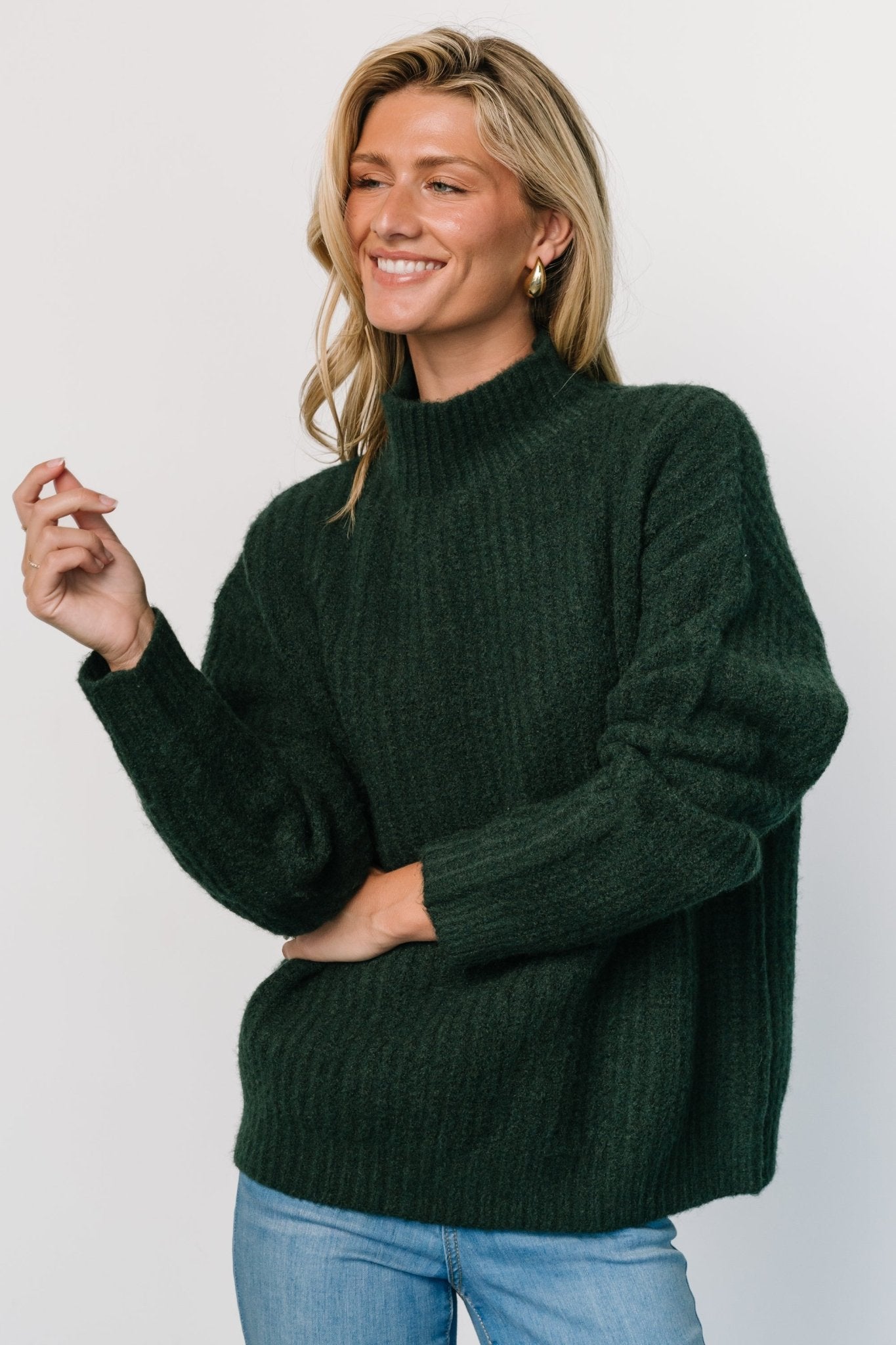 Fallon Sweater | Dark Green - Baltic Born