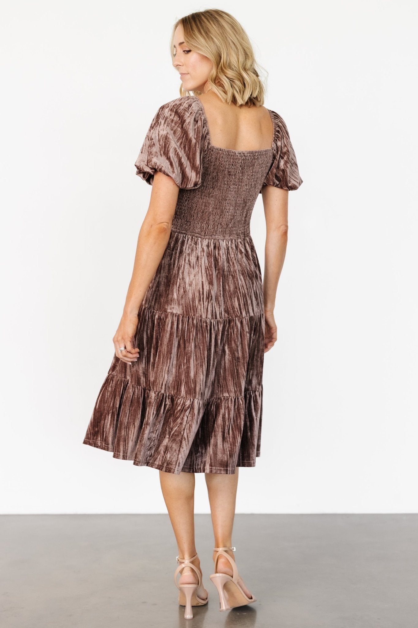 Fay Velvet Midi Dress | Cocoa - Baltic Born