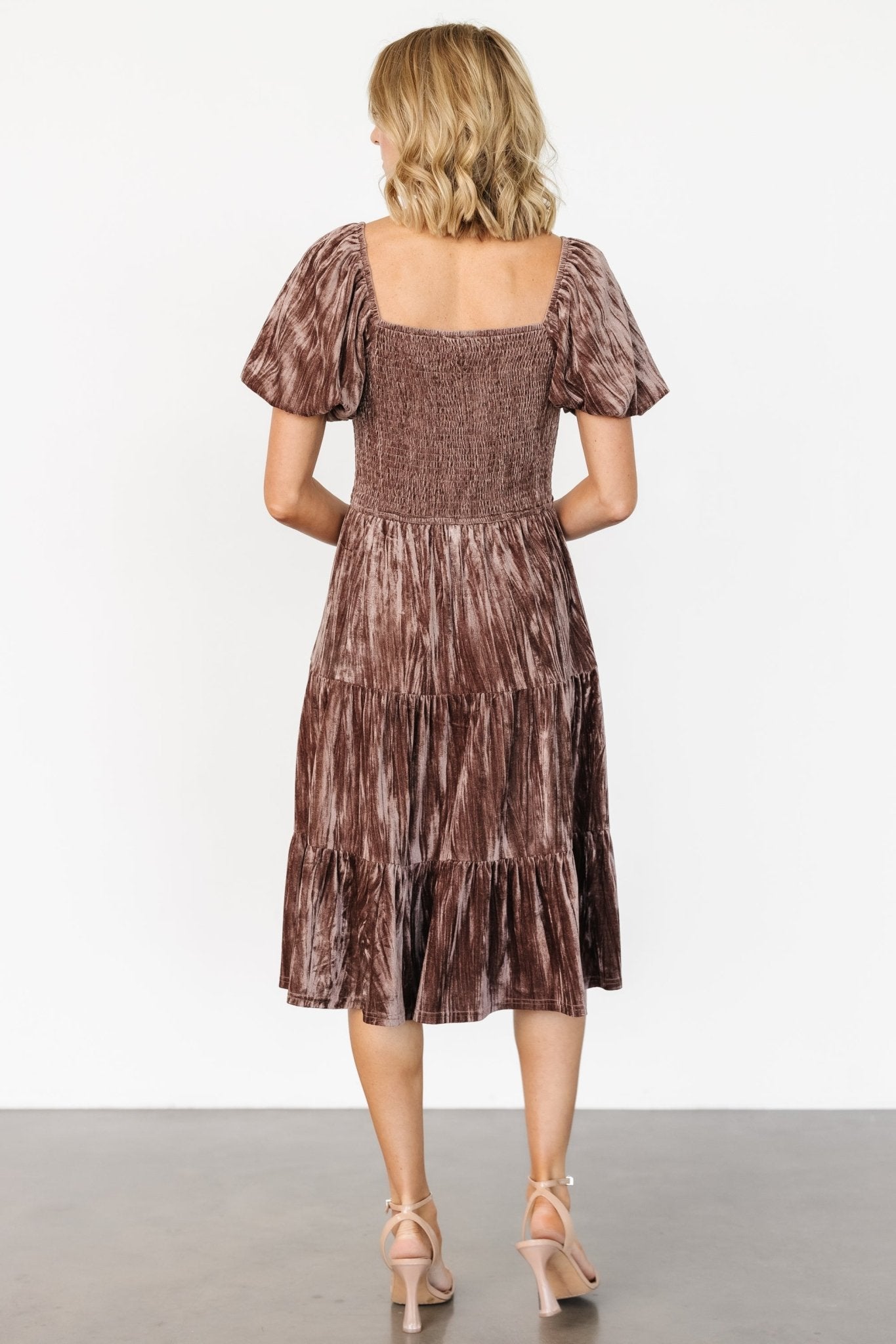 Fay Velvet Midi Dress | Cocoa - Baltic Born