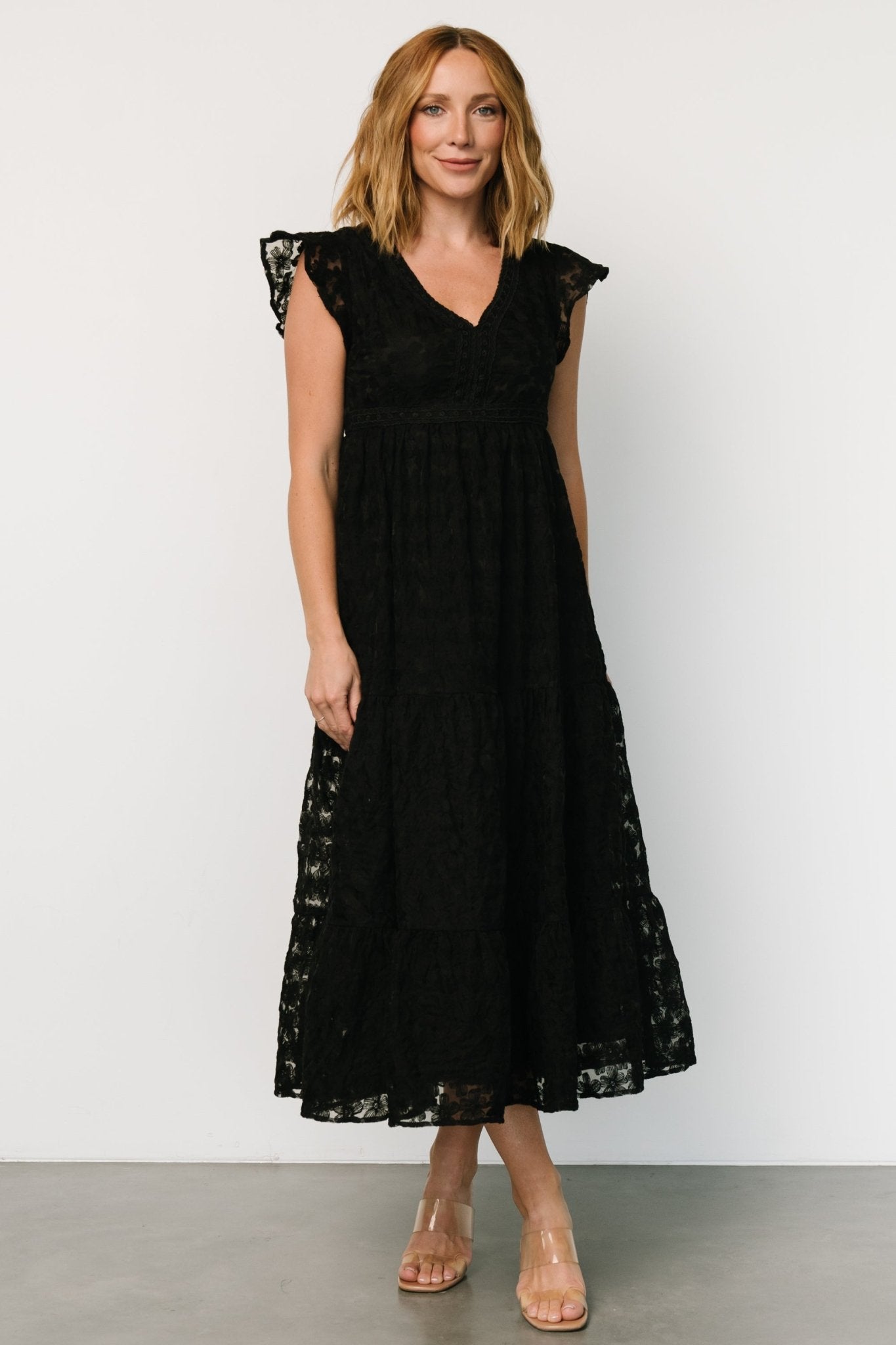 Ferrara Lace Maxi Dress | Black - Baltic Born