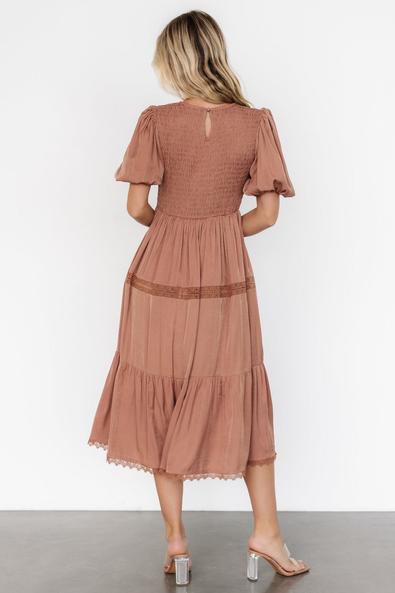 Finley Smocked Midi Dress | Light Copper - Baltic Born