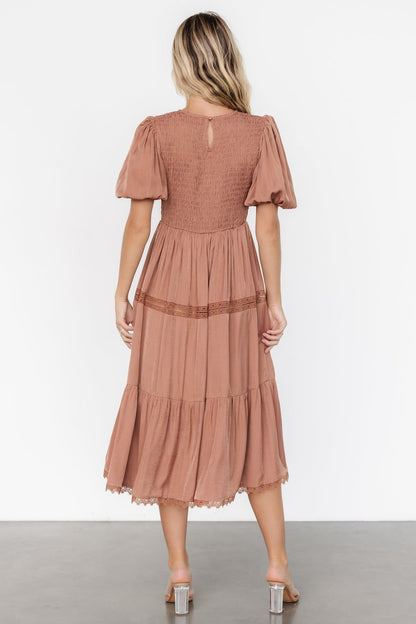 Finley Smocked Midi Dress | Light Copper - Baltic Born