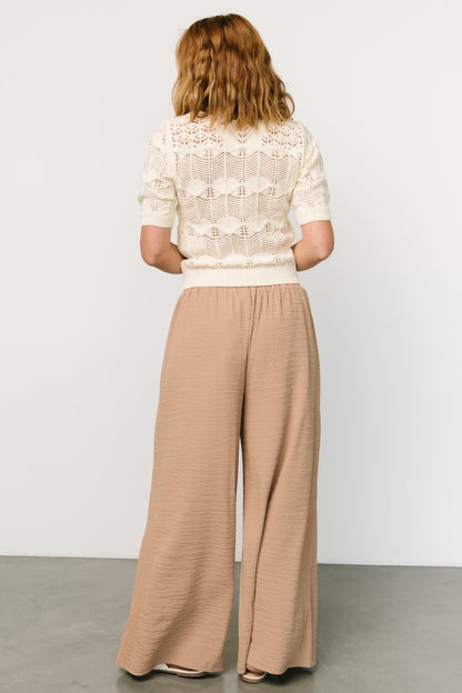 Florence Textured Pants | Beige - Baltic Born