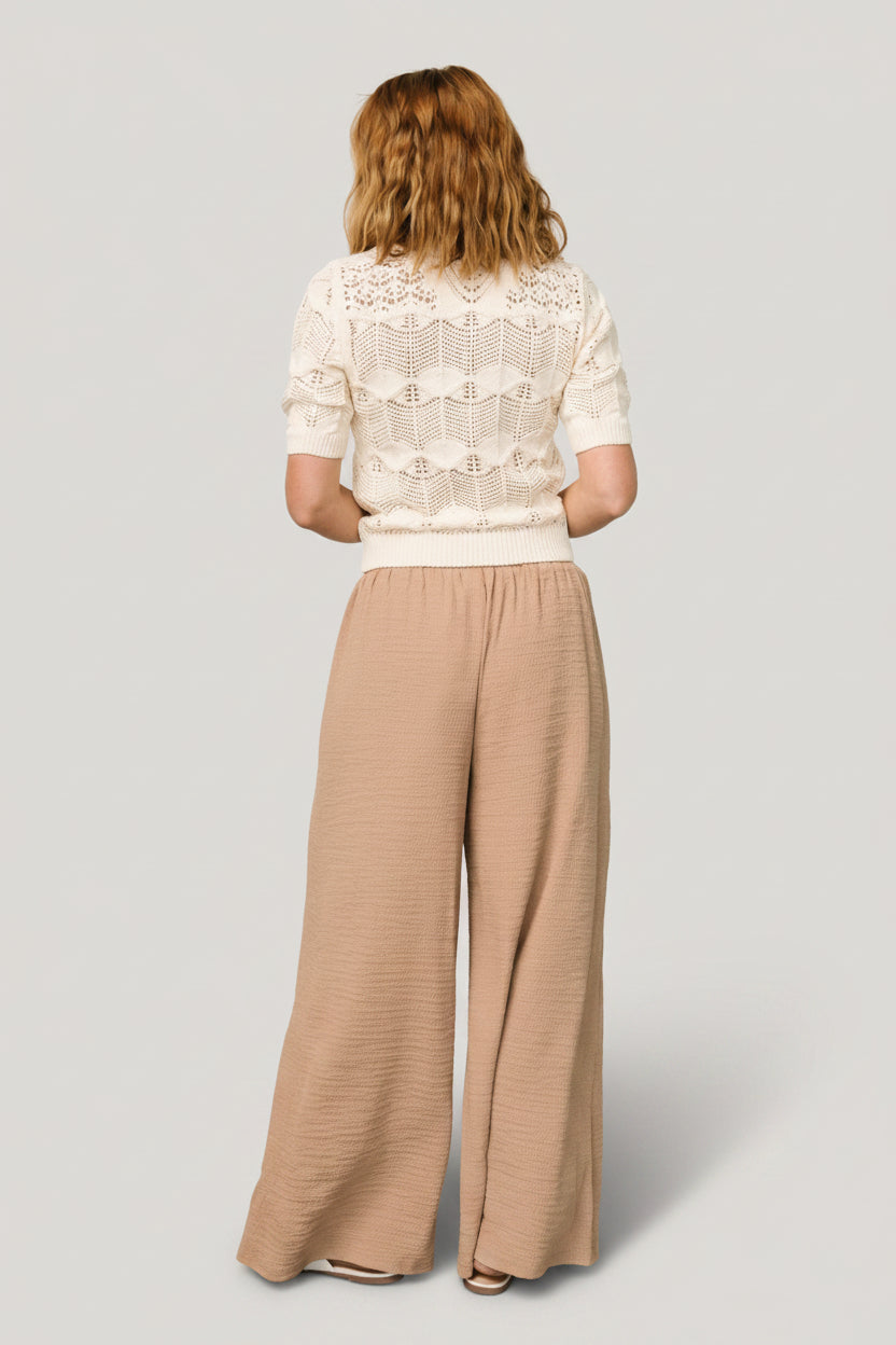 Florence Textured Pants | Beige