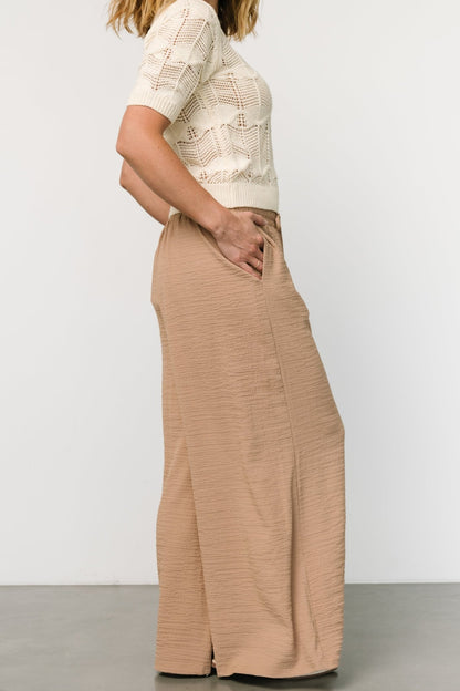 Florence Textured Pants | Beige - Baltic Born