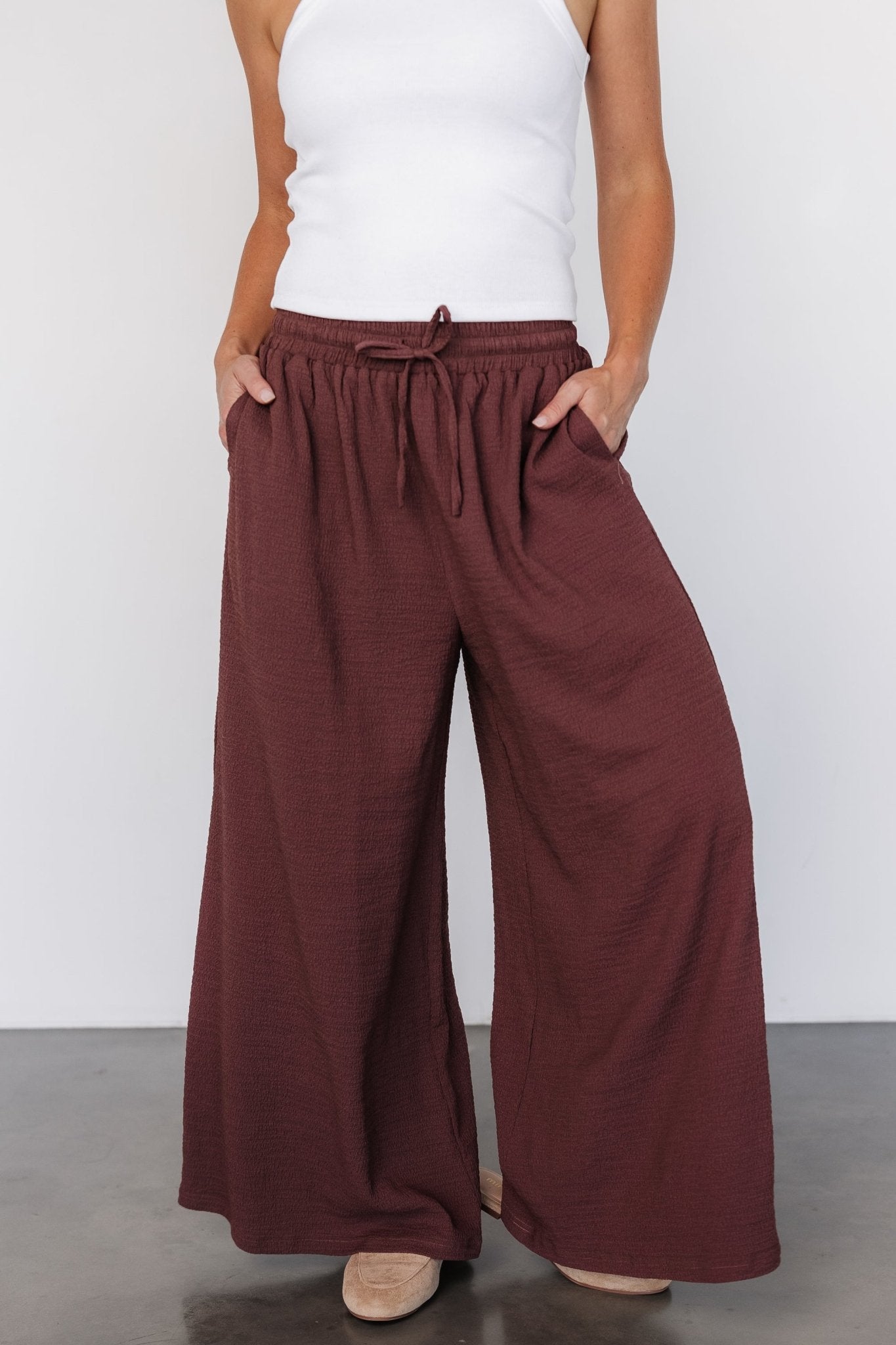 Florence Textured Pants | Desert Rose - Baltic Born