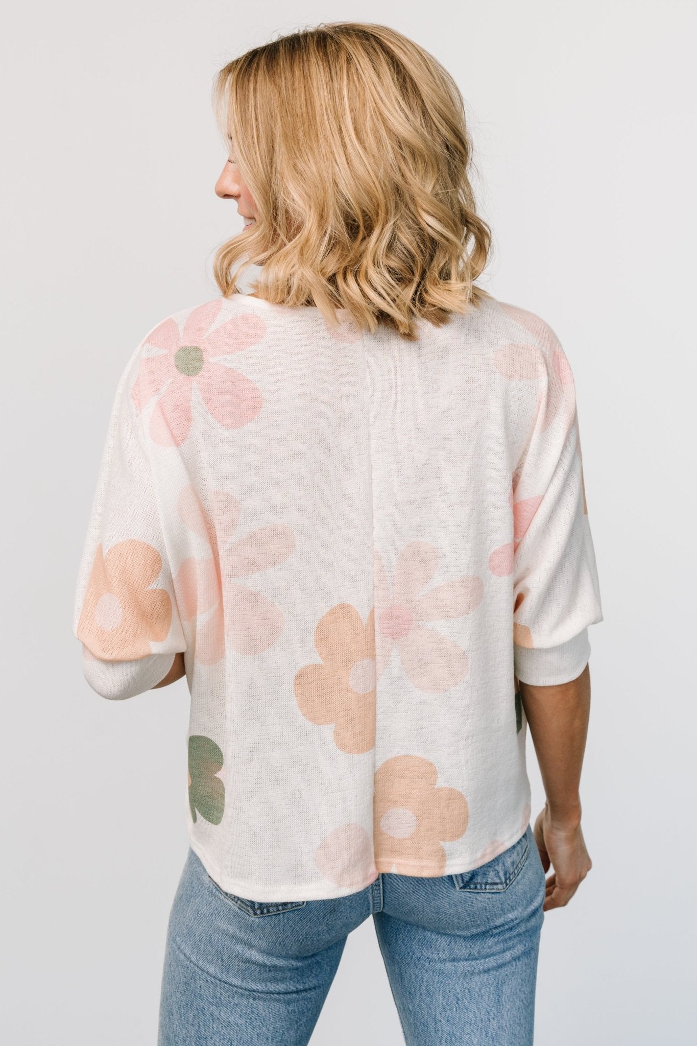 Flower Knit Top | Cream Multi - Baltic Born